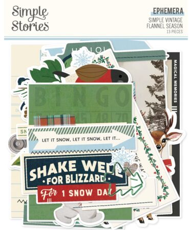 SIMPLE STORIES - Collezione Simple Vintage Flannel Season - Ephemera Bits & Pieces