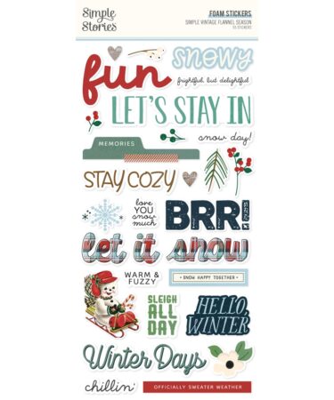 SIMPLE STORIES - Collezione Simple Vintage Flannel Season - Foam Stickers