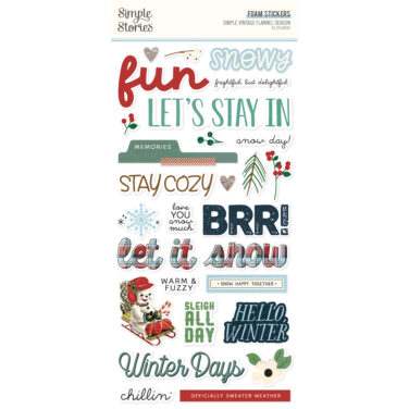 SIMPLE STORIES - Collezione Simple Vintage Flannel Season - Foam Stickers