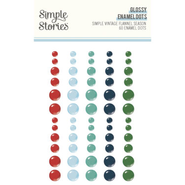 SIMPLE STORIES - Collezione Simple Vintage Flannel Season -  Glossy Enamel Dots