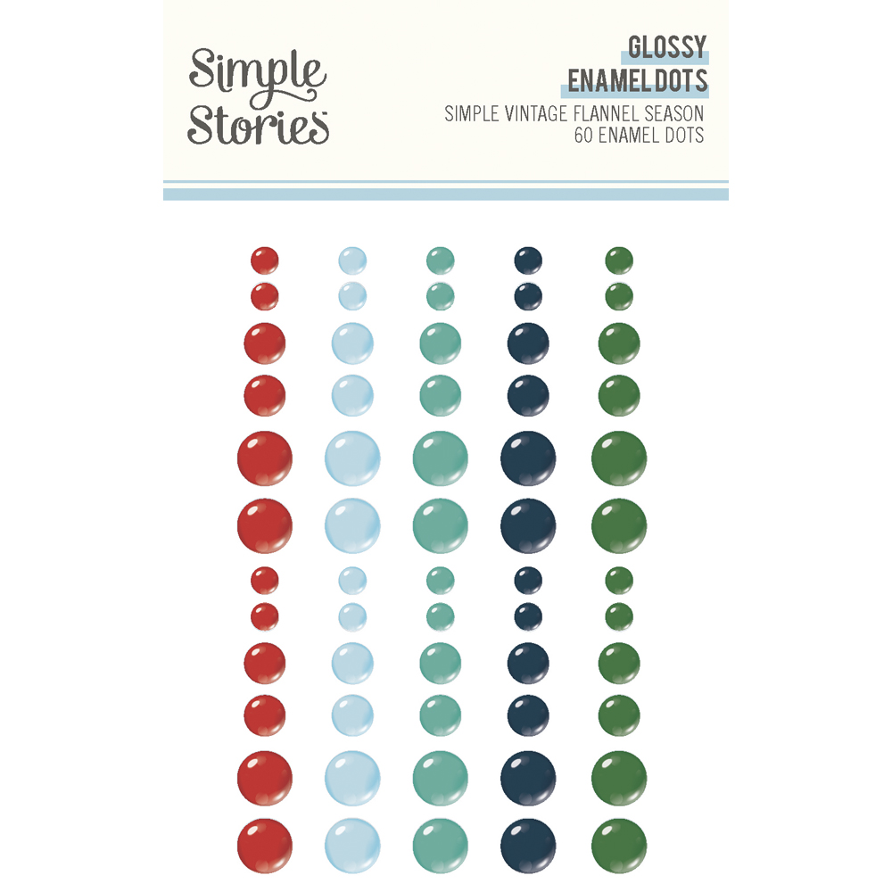 SIMPLE STORIES - Collezione Simple Vintage Flannel Season - Glossy Enamel Dots