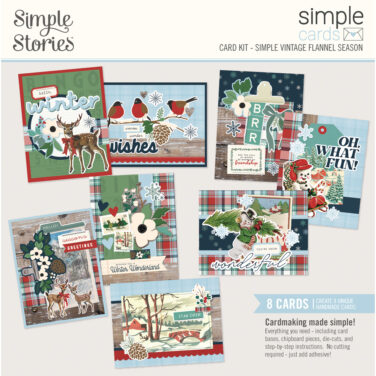 SIMPLE STORIES - Collezione Simple Vintage Flannel Season - Simple Cards Card Kit