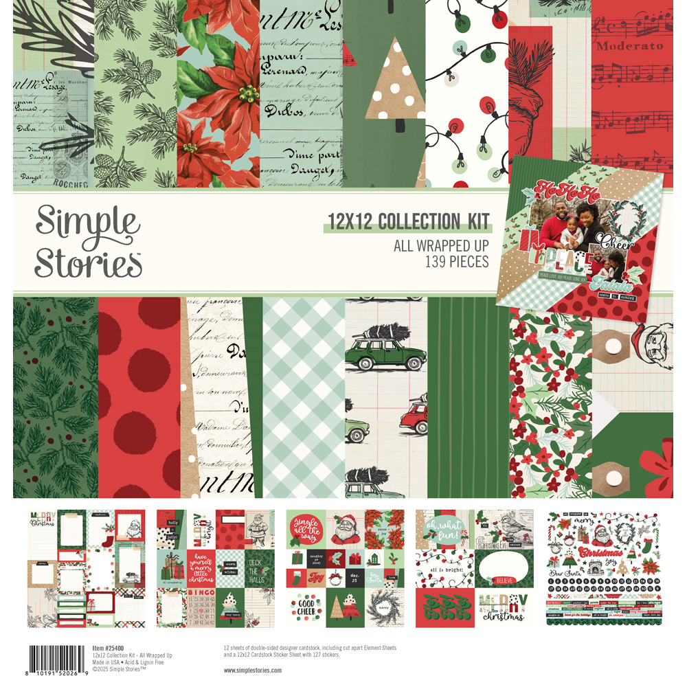 SIMPLE STORIES - Collezione All Wrapped Up - Collection Kit