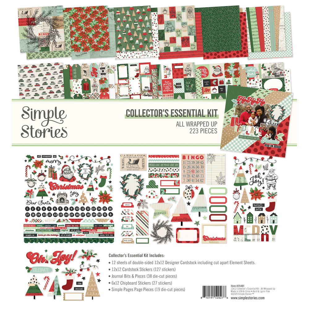 SIMPLE STORIES - Collezione All Wrapped Up - Collector's Essential Kit