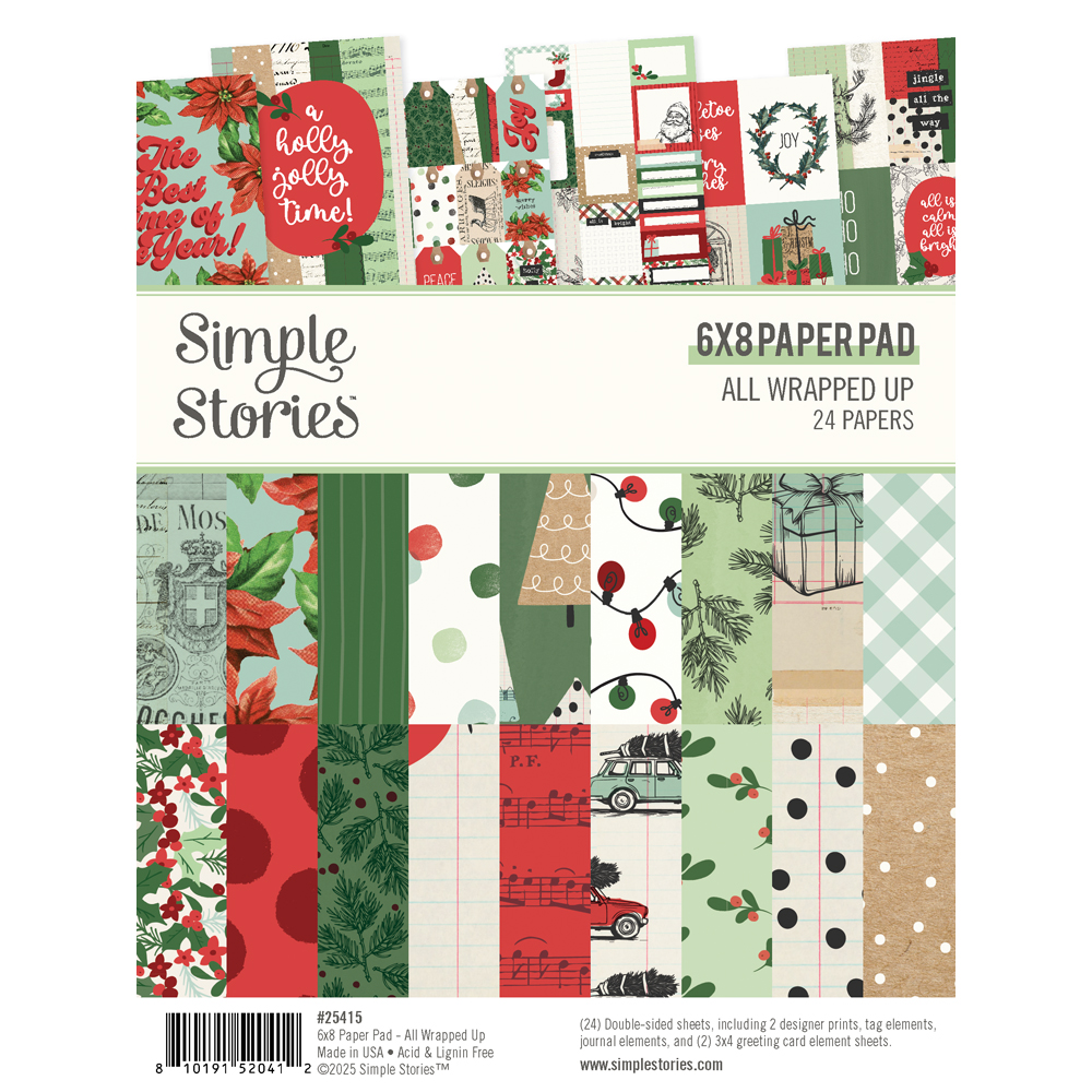 SIMPLE STORIES - Collezione All Wrapped Up - 6x8 Pad