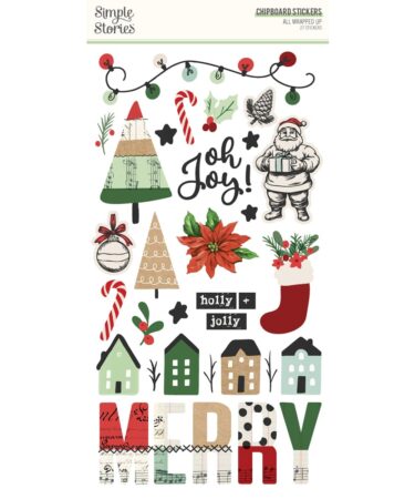 SIMPLE STORIES - Collezione All Wrapped Up -  6x12 Chipboard