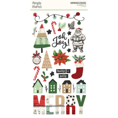 SIMPLE STORIES - Collezione All Wrapped Up -  6x12 Chipboard