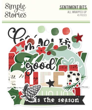 SIMPLE STORIES - Collezione All Wrapped Up - Sentiment Bits & Pieces