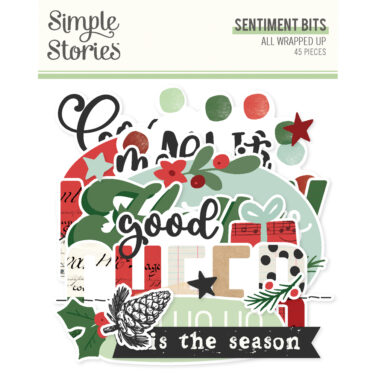 SIMPLE STORIES - Collezione All Wrapped Up - Sentiment Bits & Pieces