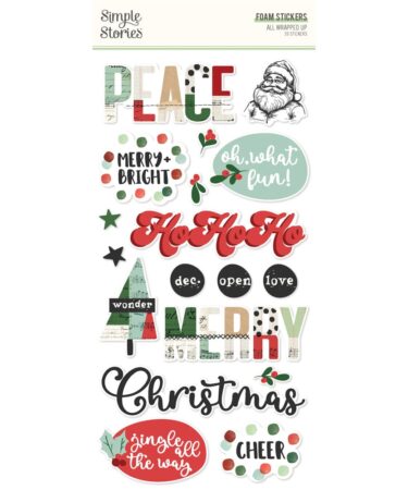 SIMPLE STORIES - Collezione All Wrapped Up - Foam Stickers
