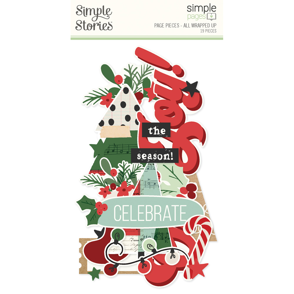 SIMPLE STORIES - Collezione All Wrapped Up - Simple Pages Page Pieces