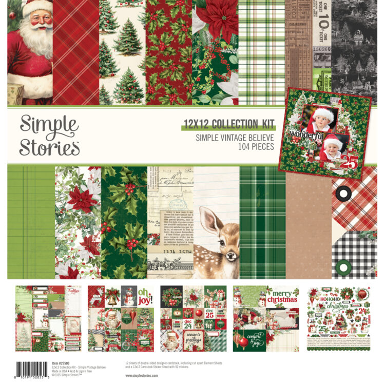 SIMPLE STORIES - Collezione Simple Vintage Believe - Collection Kit