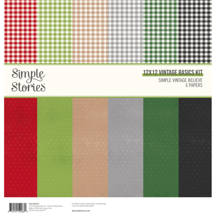 SIMPLE STORIES - Collezione Simple Vintage Believe - Vintage Basics Kit