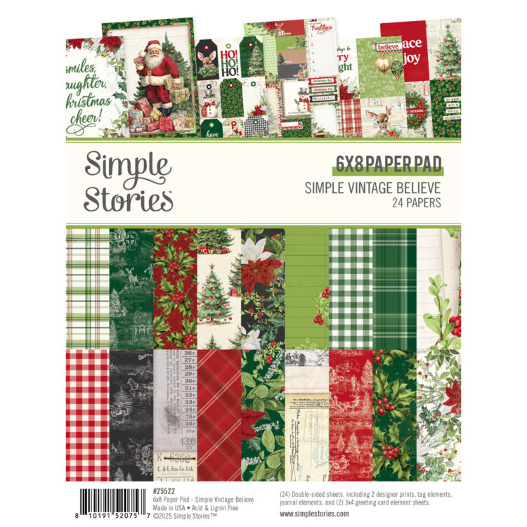 SIMPLE STORIES - Collezione Simple Vintage Believe -  6x8 Pad