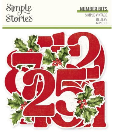SIMPLE STORIES - Collezione Simple Vintage Believe - Number Bits & Pieces