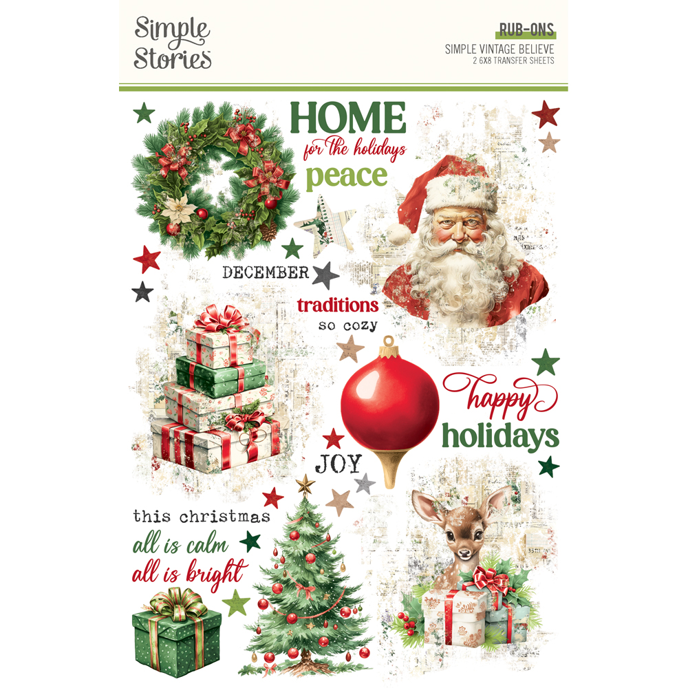 SIMPLE STORIES - Collezione Simple Vintage Believe - Rub Ons