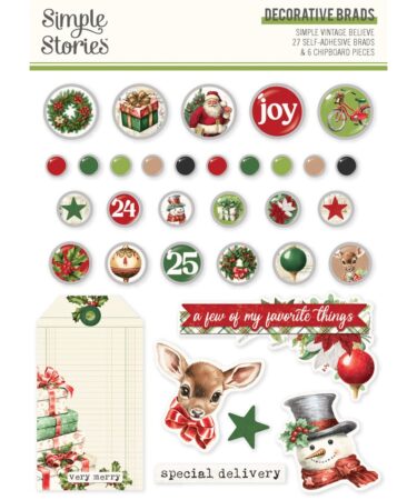SIMPLE STORIES - Collezione Simple Vintage Believe - Decorative Brads