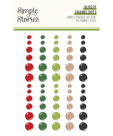 SIMPLE STORIES - Collezione Simple Vintage Believe - Glossy Enamel Dots