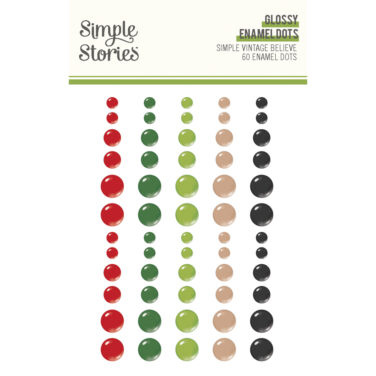 SIMPLE STORIES - Collezione Simple Vintage Believe - Glossy Enamel Dots