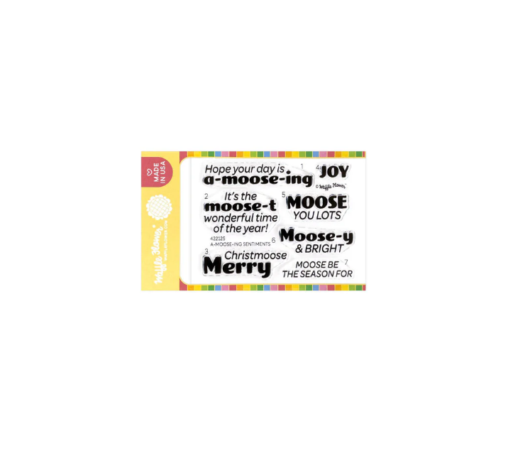 WAFFLE FLOWER - A-moose-ing Sentiments Stamp Set