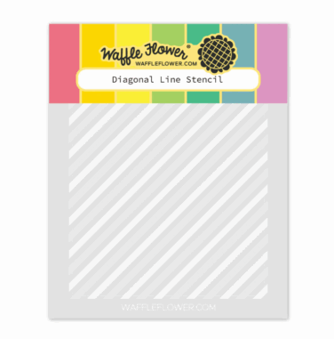 WAFFLE FLOWER - Diagonal Line Stencil