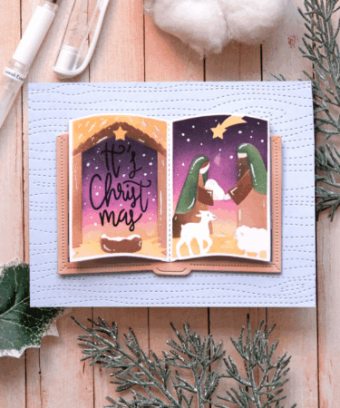 Alternative view of WAFFLE FLOWER - Open Book Nativity Stencil