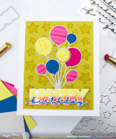 Alternative view of WAFFLE FLOWER - Overlapping Happy Die-n-stencil