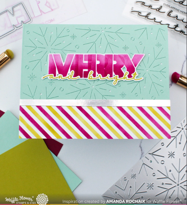 WAFFLE FLOWER - Overlapping Merry Additions Matching Die - immagine 2