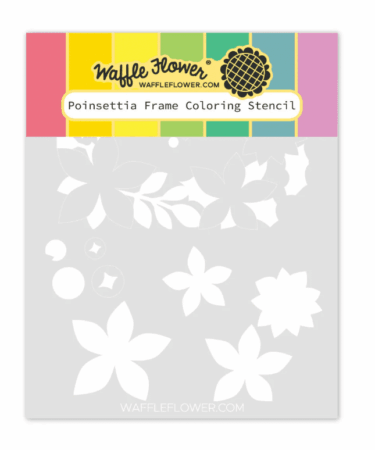 WAFFLE FLOWER - Poinsettia Frame Coloring Stencil