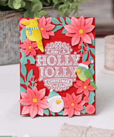 Alternative view of WAFFLE FLOWER - Poinsettia Frame Coloring Stencil