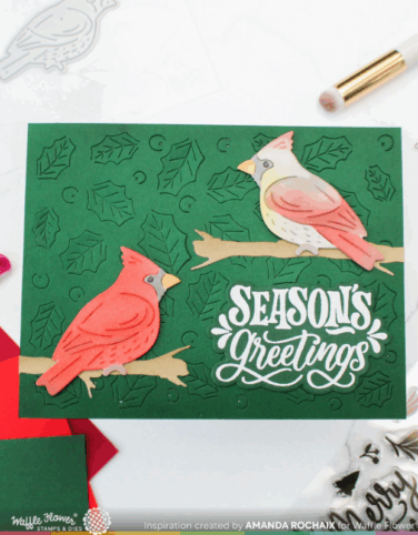 Alternative view of WAFFLE FLOWER - Poinsettia Frame Sentiments Combo