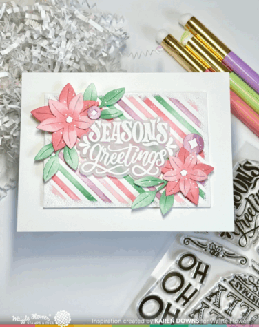 Alternative view of WAFFLE FLOWER - Poinsettia Frame Sentiments Matching Diepreordini