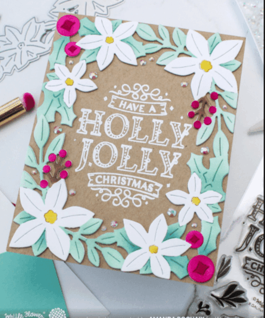 Alternative view of WAFFLE FLOWER - Poinsettia Frame Sentiments Stamp Set