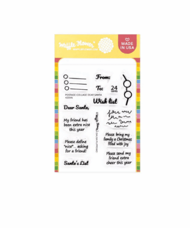 WAFFLE FLOWER - Postage Collage Dear Santa Stamp Set