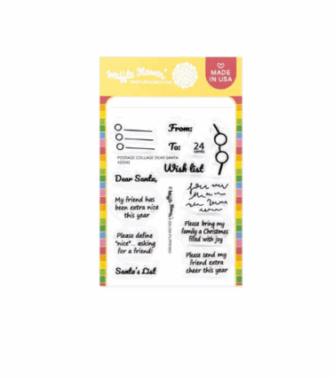 WAFFLE FLOWER - Postage Collage Dear Santa Stamp Set