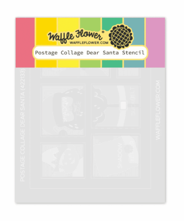 WAFFLE FLOWER - Postage Collage Dear Santa Stencil