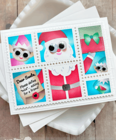Alternative view of WAFFLE FLOWER - Postage Collage Dear Santa Stencil