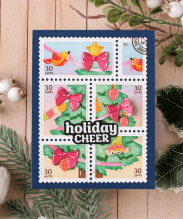 Alternative view of WAFFLE FLOWER - Postage Collage Vertical Tree Stencil