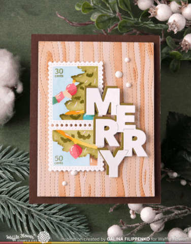 Alternative view of WAFFLE FLOWER - Woodgrain Stencil