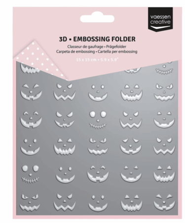 Vaessen Creative • Embossing Folder Pumkin Faces 5.9x5.9in 1pcs