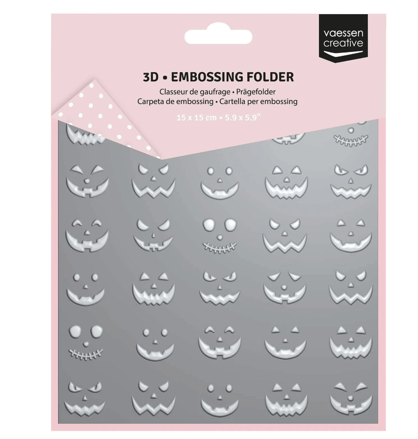 Vaessen Creative • Embossing Folder Pumkin Faces 5.9x5.9in 1pcs