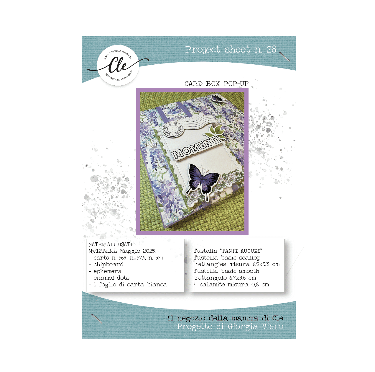 IL NEGOZIO DELLA MAMMA DI CLE -PROJECT SHEET 28 - CARD BOX POP UP DI GIORGIA VIERO