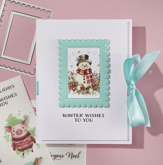 Spellbinders - Postage Stamps 3D Emboss & Cut Folder - immagine 2