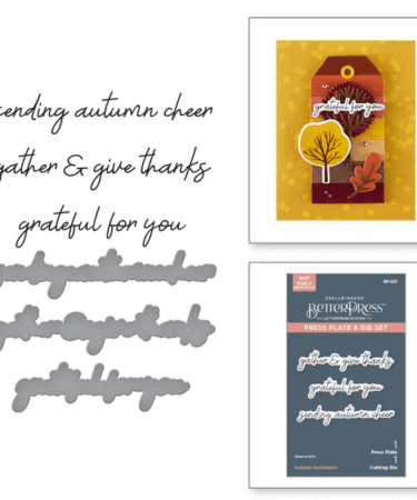 Spellbinders - Autumn Sentiments BetterPress Plate & Die Set