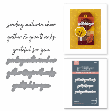 Spellbinders - Autumn Sentiments BetterPress Plate & Die Set