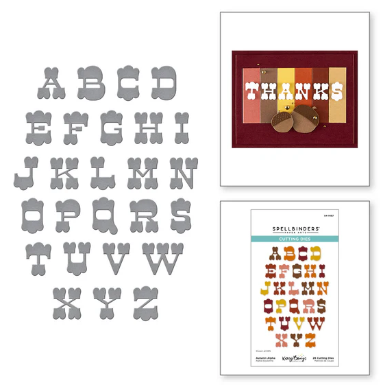 Spellbinders - Autumn Alpha Etched Dies