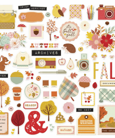 Spellbinders - Autumn Archives Chipboard Die Cut Stickers