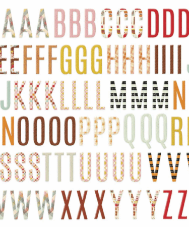 Spellbinders - Autumn Archives Chipboard Alphabet Stickers