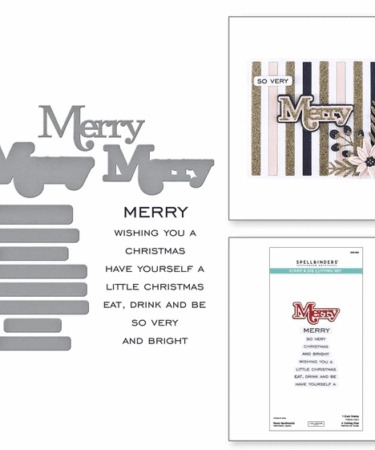 Spellbinders - Merry Sentiments Clear Stamp & Die Set