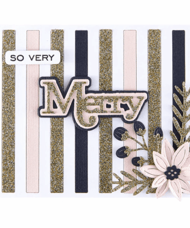 Alternative view of Spellbinders - Merry Sentiments Clear Stamp & Die Set